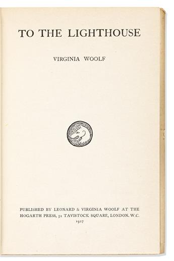 Woolf, Virginia (1882-1941) To the Lighthouse, first edition in the scarce dust jacket.